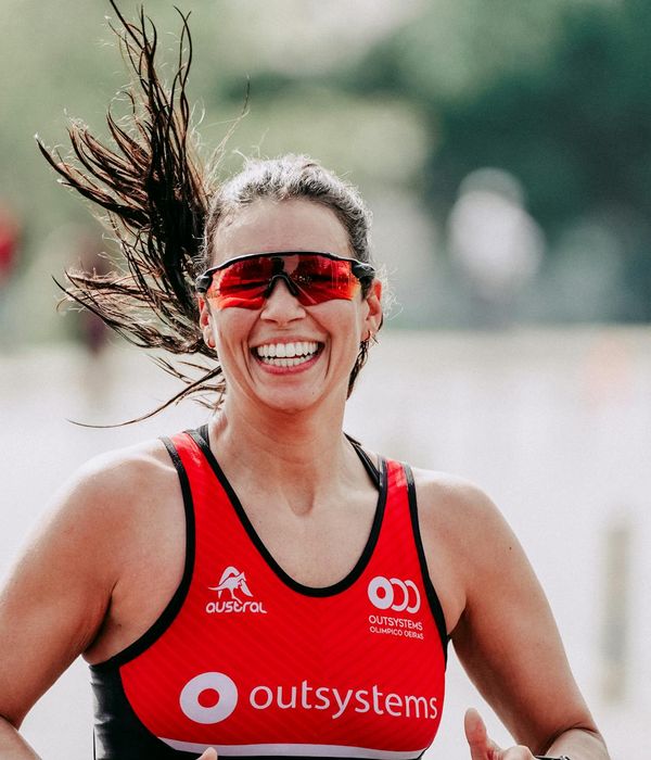 Woman in a fluid motion pose, representing vitality and gentle cardio.